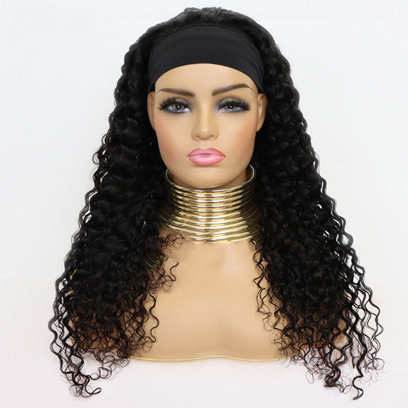 Brazilian Water Wave Headband Human Hair Wigs Brazilian Water Wave Headband Human Hair Wigs